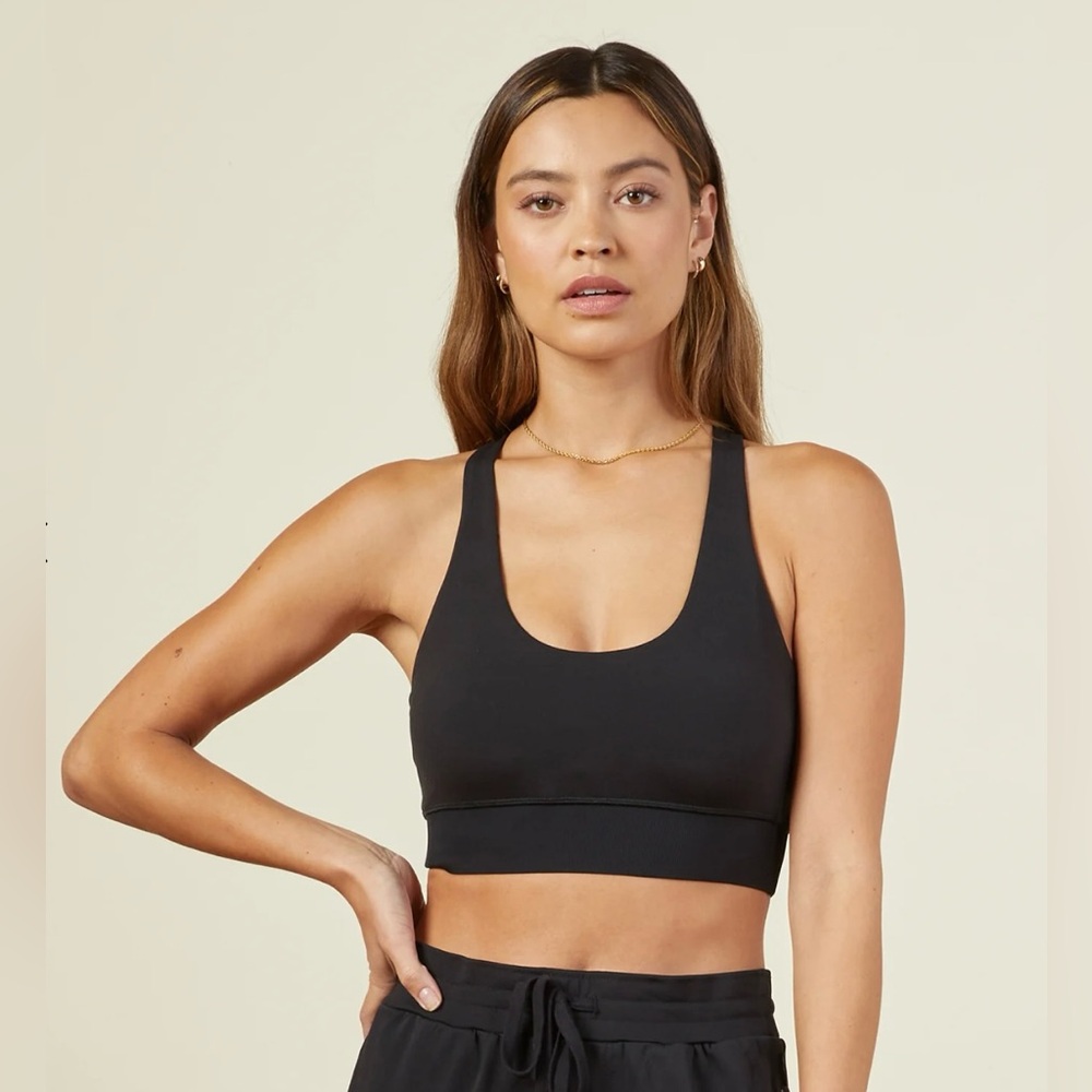 NEW MONROW Movement Sports Bra Black Size XS